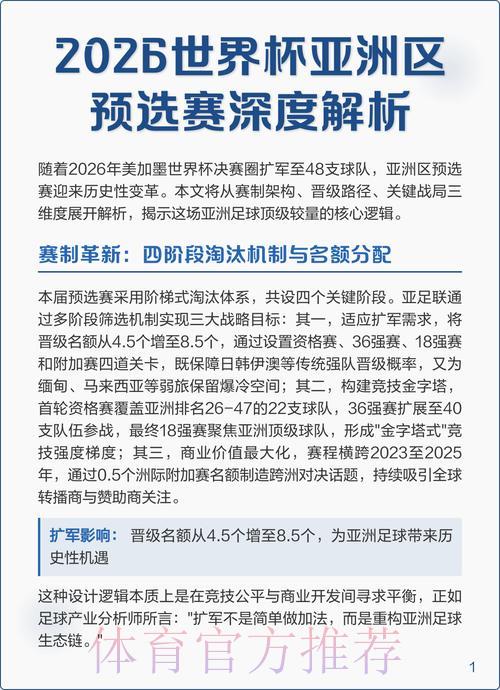 2026年世界杯预选赛全程高清直播深度解析 2026年世界杯预选赛全程高清直播深度解析