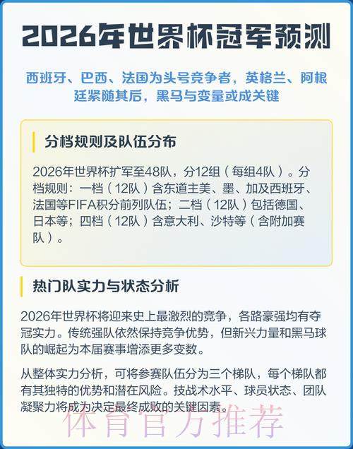 2026年世界杯最佳预测网站推荐 2026年世界杯最佳预测网站推荐