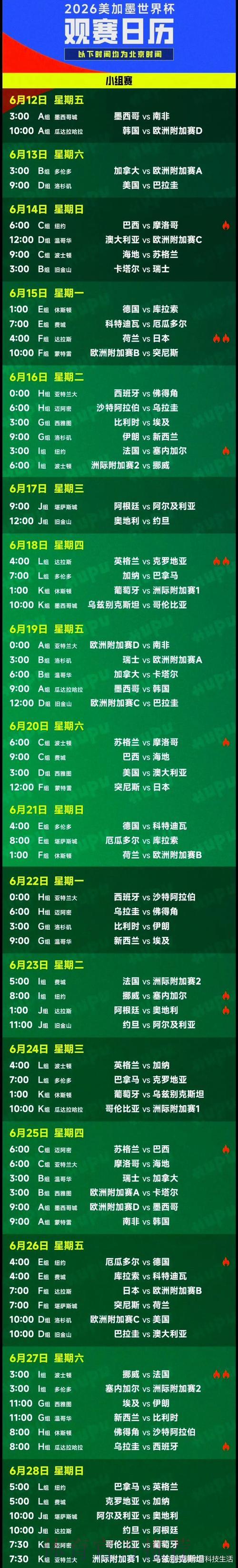 2026年世界杯决赛北京时间赛程正式公布 2026年世界杯决赛北京时间赛程正式公布